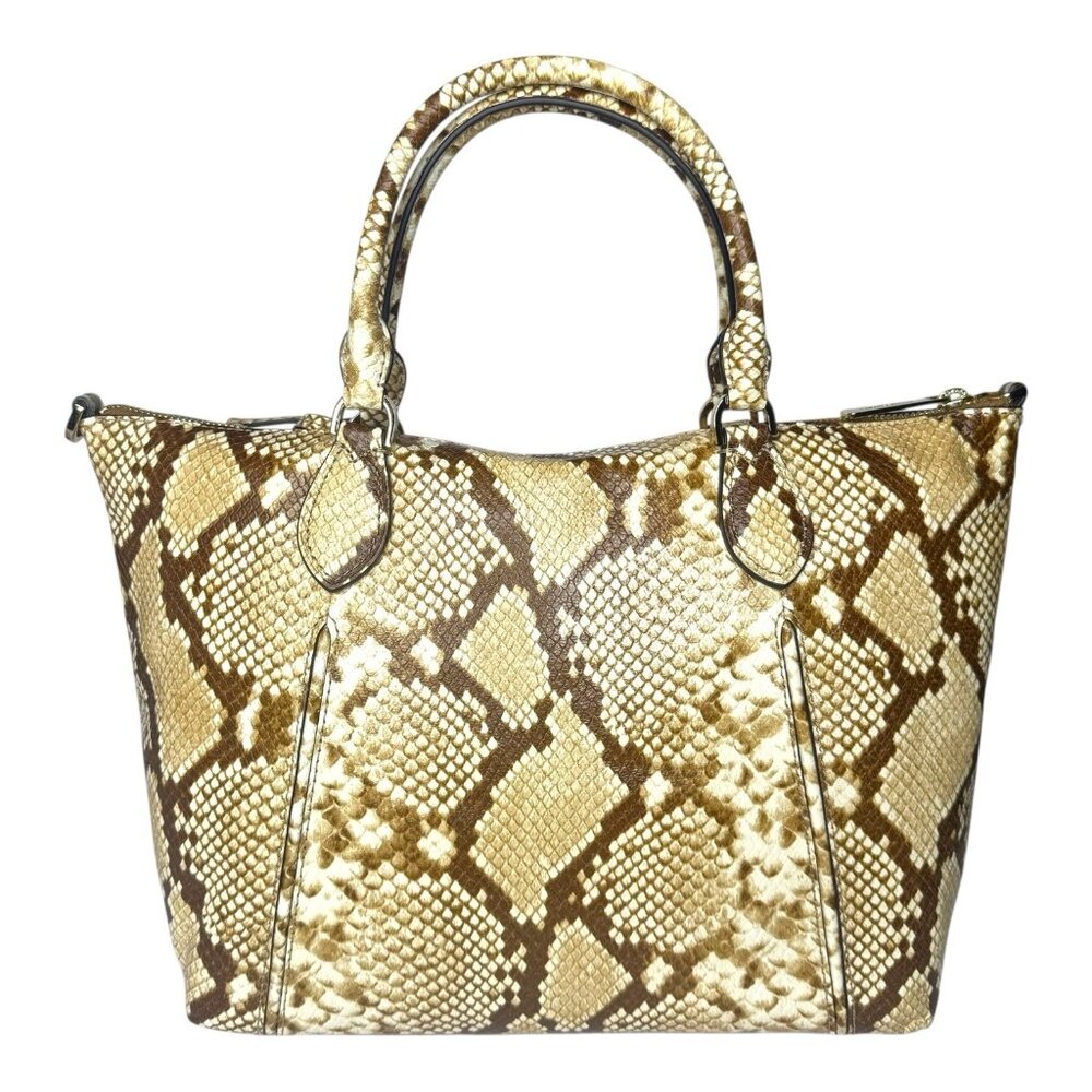 Michael Kors Lenox Large Python Embossed Leather … - image 3